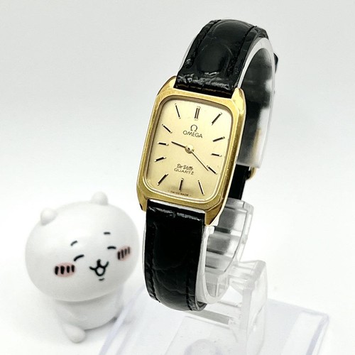 Omega De Ville Watch Vintage Ladies Square Quartz Swiss Made With Box