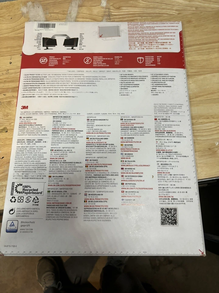 3M PF17.3W Widescreen Privacy Computer Filter - Black - Image 2 of 3