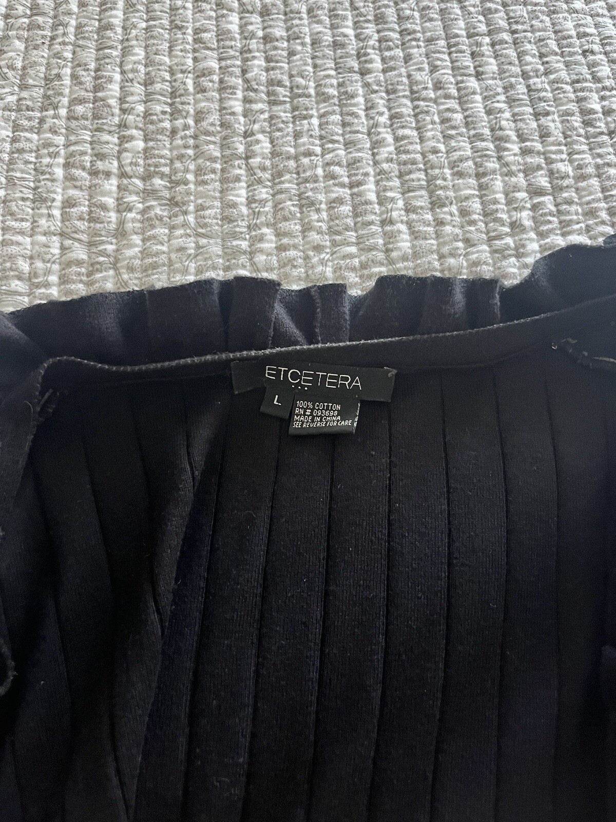 Etcetera Grey Large Button Up Ruffled Cardigan - image 2