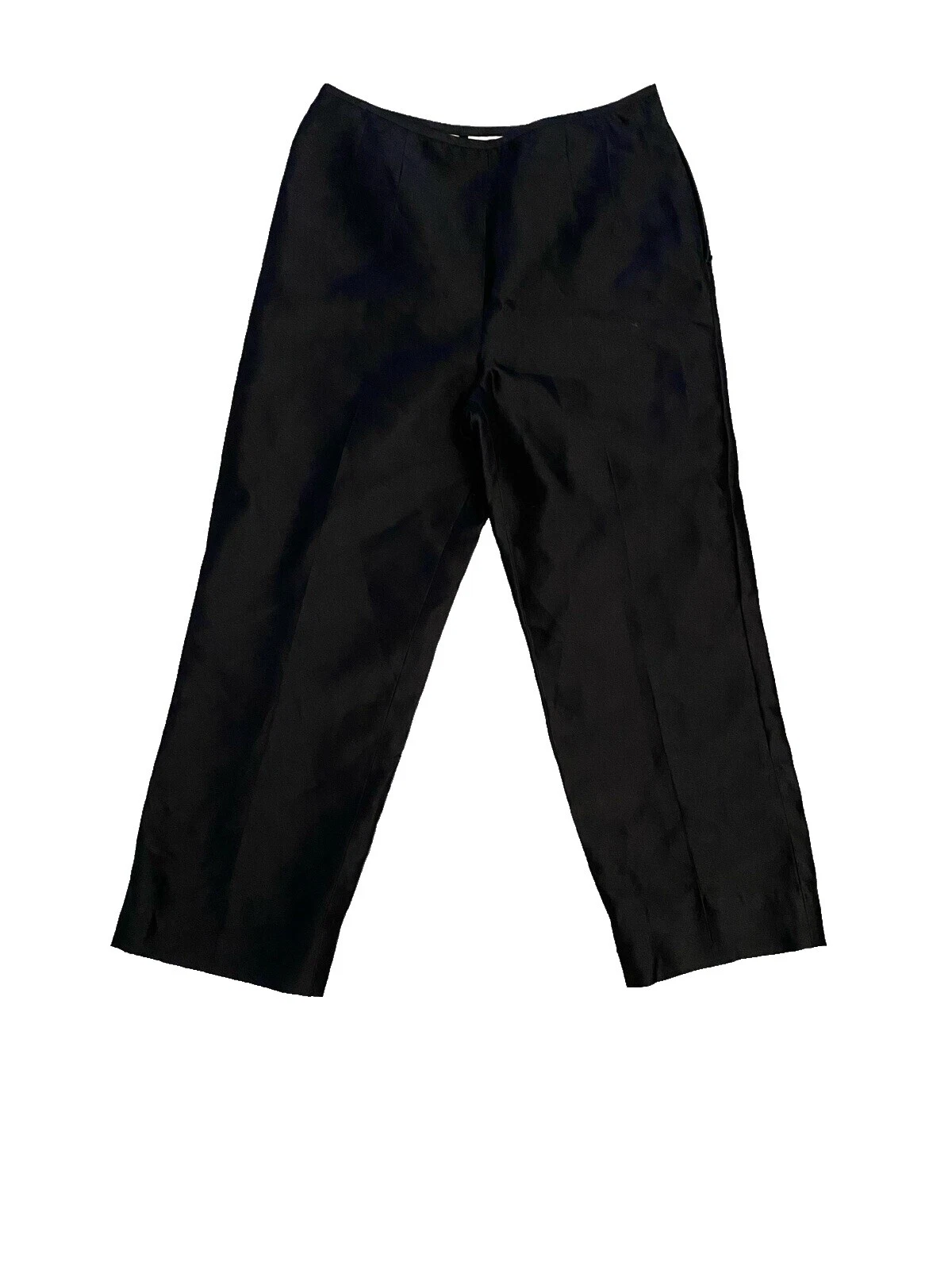 Pantalones de Mujer Seda Talbots Negro para Mujeres