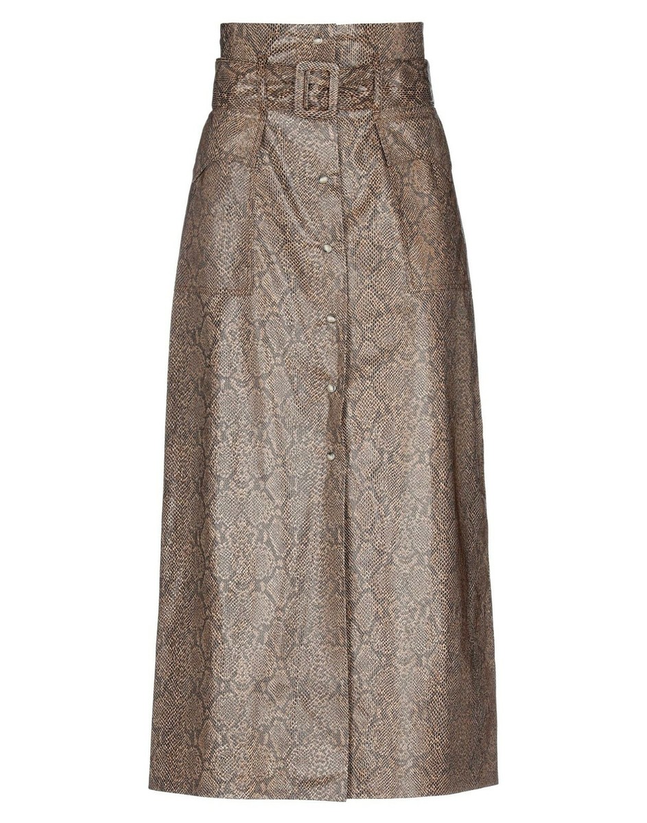 ワンピース NANUSHKA Women Mid Skirts NW23PFDR02077 46362 BROWN TERRA NWT Designer Maxi Skirt snake skin Nanushka Size XS | eBay