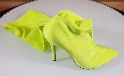 neon yellow high heels