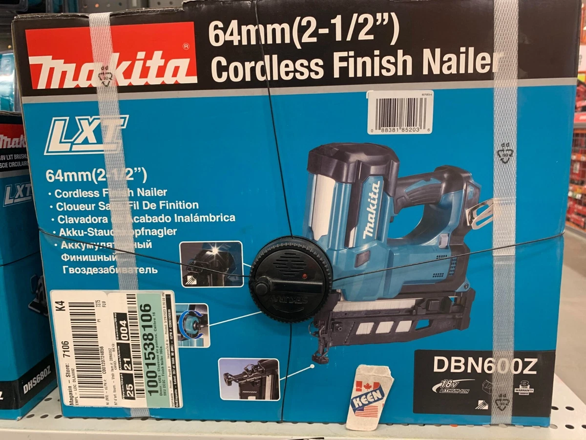 MAKITA CANADA 18V CORDLESS Finish Nailer 16Ga. Tool Only