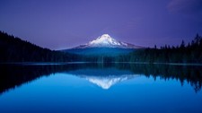 Landscape mountains snow water lake nature oregon usa Custom Gaming Mat Desk