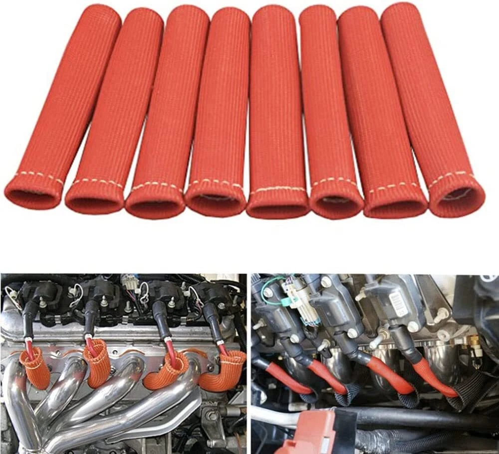 8PCS 2500° Spark Plug Wire Boots Protector Sleeve Heat Shield Cover For LS1/LS2  | eBay