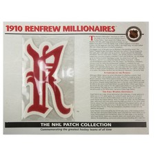 The NHL Patch Collection 1910 Renfrew Millionaires Team Embroidered Patch With P