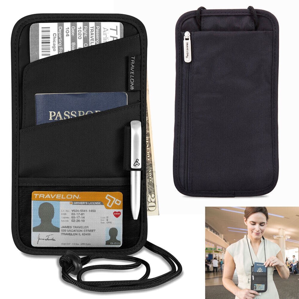 travelon safe id card sleeve black boarding pass holder the RFID 1 Travelon Id Passport Holder