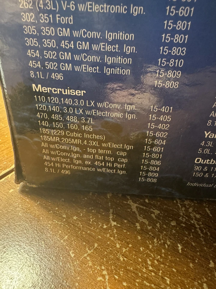 MAGSTAR Marine Spark Plug Wire Set # 15-804 NEW Mercruiser Sierra 18-8824-1 - Image 4 of 4