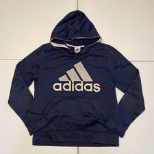 Adidas Youth Large Navy Blue Hoodie Hooded Sweatshirt