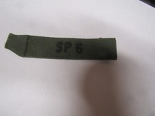 MILITARY PATCH OLDER COMBAT USED NAME TAPE VIETNAM ERA WITH NAME SP6