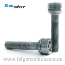 Sicustar Felgenschloss | M14x1,5 | Länge: 50mm | Kugel R14 | SW 17 Sicustar Felgenschloss | M14x1,5 | Länge: 50mm | Kugel R14 | SW 17
