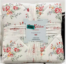 Cath Kidston CHELSEA ROSE King Size Cotton Comforter Set - 106" X 90" (3-pc set)