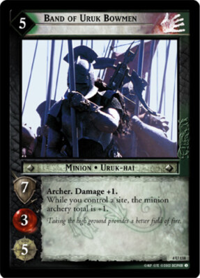 4x  Band of Uruk Bowmen - 4U138 Ungraded The Two Towers