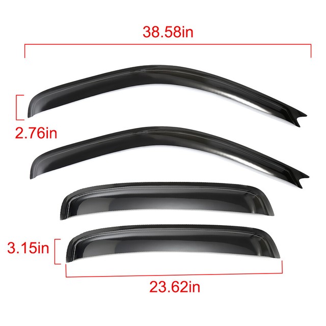 Fits 07-19 Toyota Tundra Crewmax Cab Slim Type Acrylic Window Visors