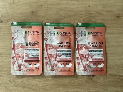 (832,78 /kg) Garnier SkinActive Augen-Tuchmaske Pads Vegan Set 3x2 Patches