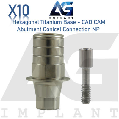 x10 Hexagonal Titanium Base CAD/CAM NP Conical Connection Screw
