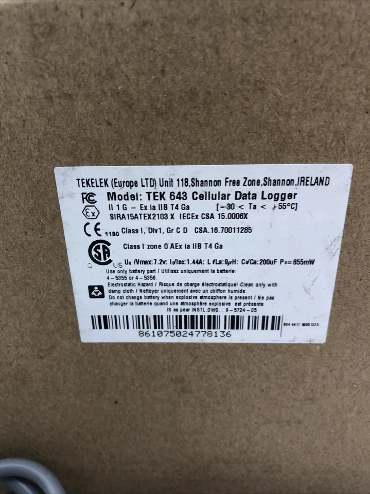 Tekelek TEK 643 Cellular Data Logger - Fuel Tank Monitor - Image 4 of 4