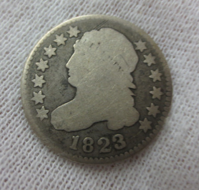 1823 3 over 2, Small E's Capped Bust Dime CIRC (Estate Fresh)