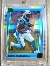 2021 Chuba Hubbard Clearly Donruss Green Rated Rookie Mirror Green RC /25 🔥🔥🔥