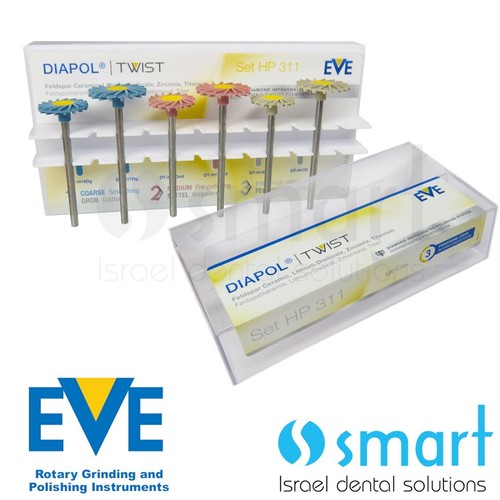 Dental Eve Diapol Plus Twist HP 311 Porcelain polishing diamond system