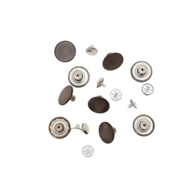 Metal Suspender Buttons. 24 pack. Hammer On for Button On Leather Ears.