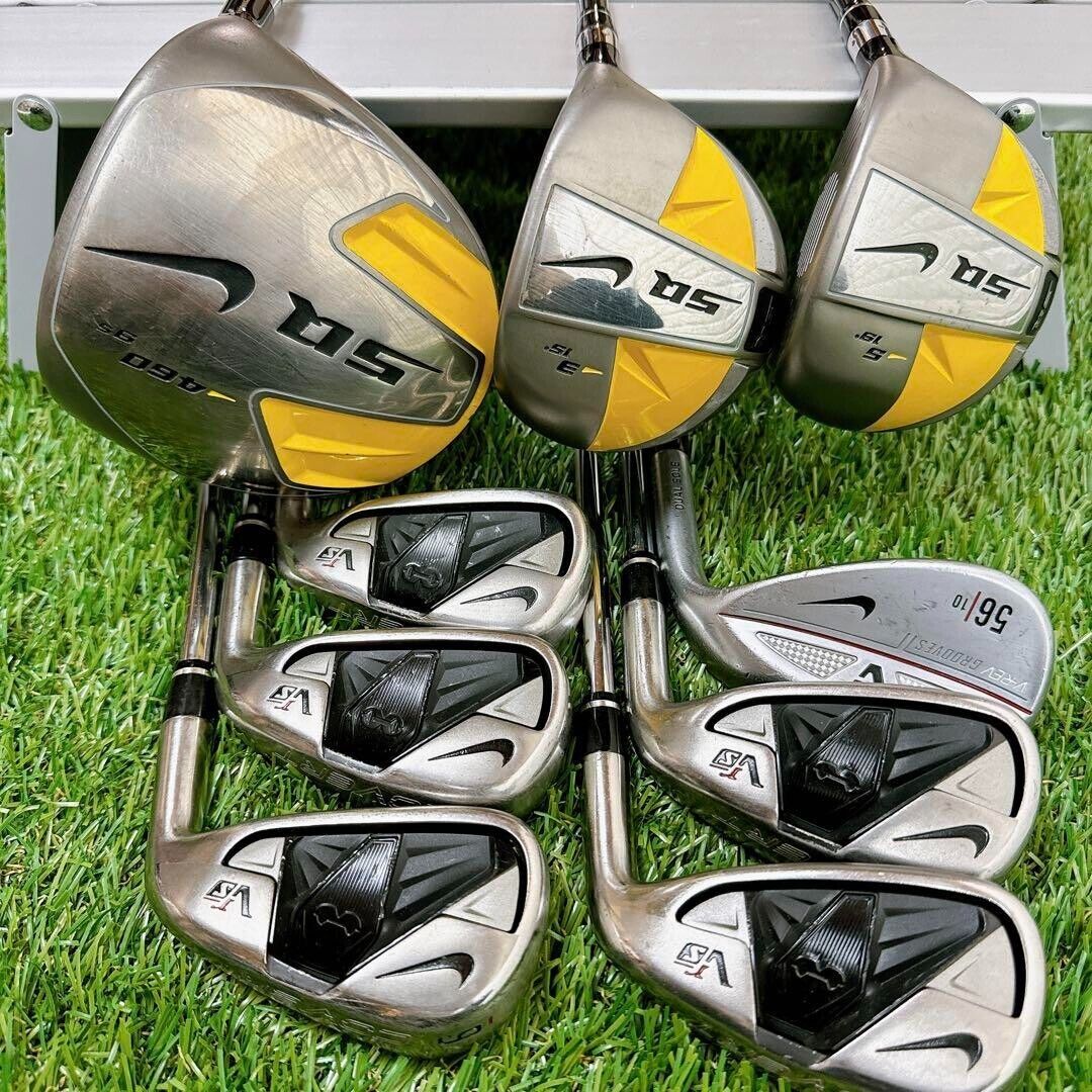 NIKE GOLF Club Set 1W 3W 5W 6-9i Pw 56° 9pc RH Graphite NIKE GOLF Club Set 1W 3W 5W 6-9i Pw 56° 9pc RH Graphite