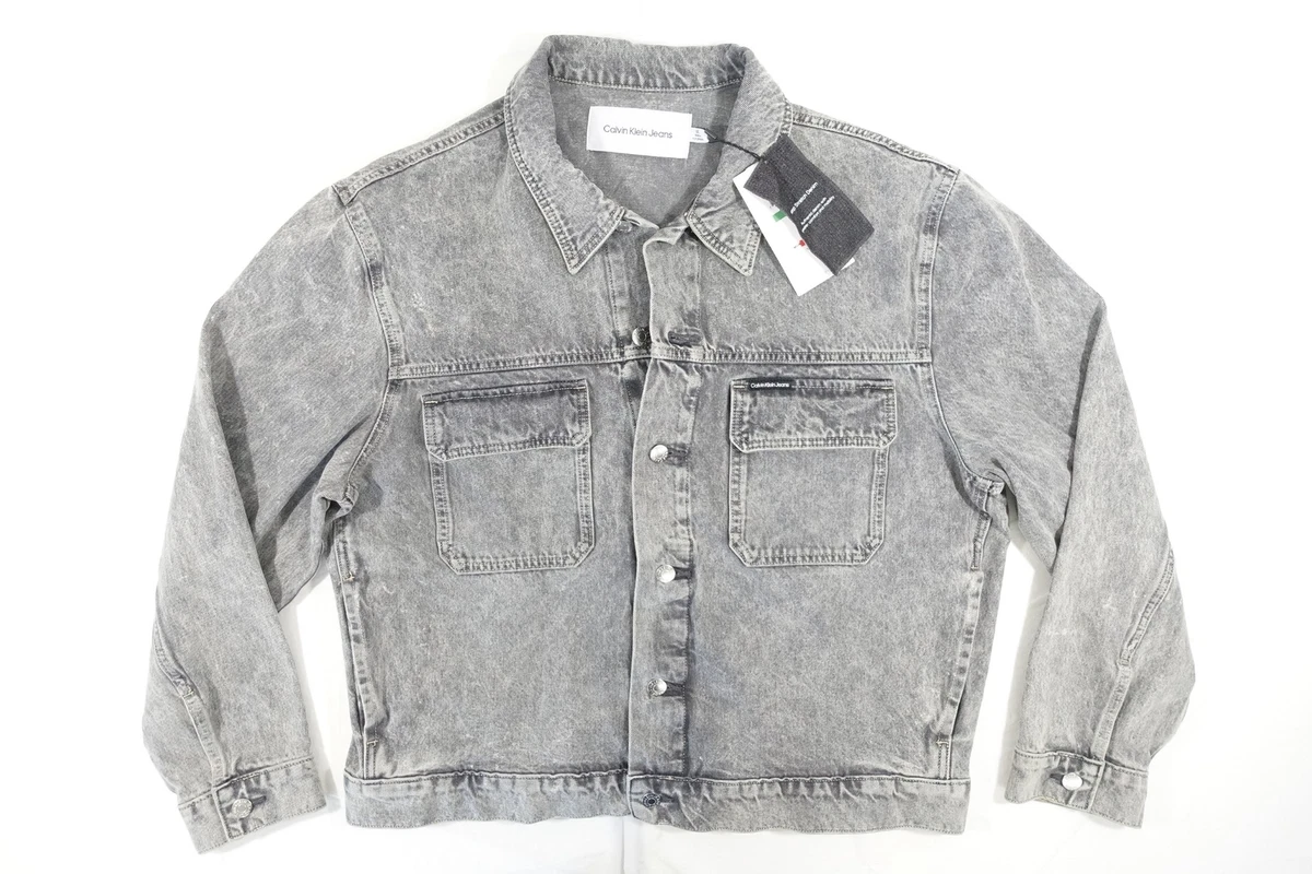 Calvin klein jeans jacket black and white sale