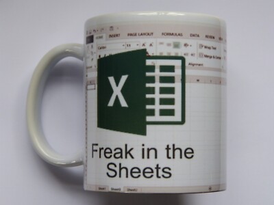 Excel Tasse - Freak in the Sheets - Excel Tabellenbecher Weihnachten Valentinstag Geschenk