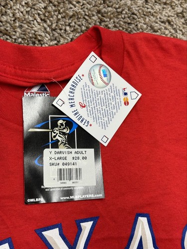 Texas Rangers Jersey Shirt Men Size XL Yu Darvish #11 Red Short Sleeve MLB NWT - Picture 6 of 12