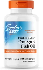 Doctor's Best Omega-3 Fish Oil, Heart, Brain, Joint Supp., 120 Softgels, Non-GMO