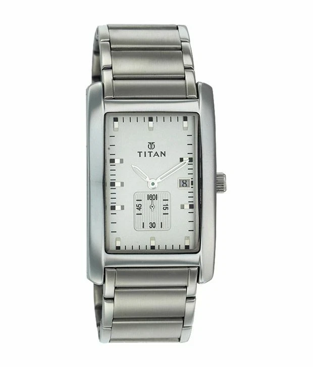Titan Silver Chain Steel Royal Watch Metal Dial Date - Image 2 of 4