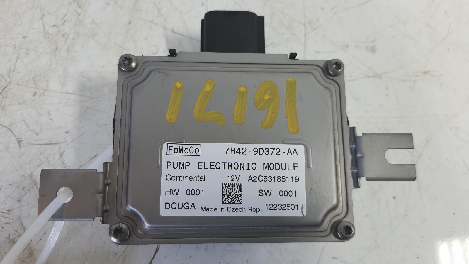 2010-2016 ASTON MARTIN DB9 FUEL PUMP CONTROL MODULE; ID 7H42-9D372-AA 