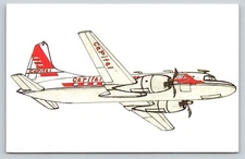 Capital Airlines CV 44O art illustration impression aviation Postcard