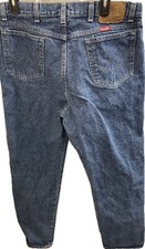 Vintage Wrangler Premium Denim Blue Jeans Men's 36x32 (33x31) 96501DK Usa Made