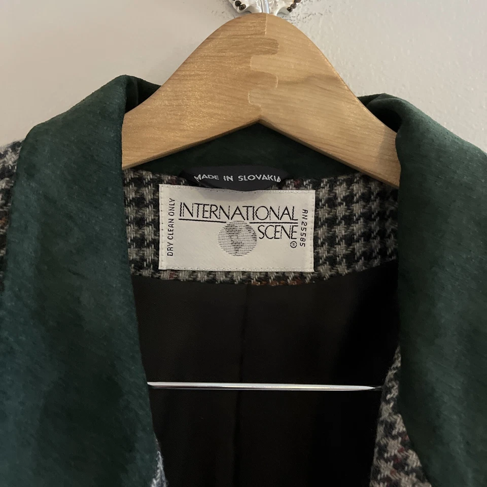 Blazer pata de gallo vintage International Scene Foto 3 de 4