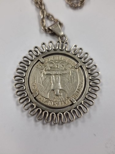 Liberty Quarter Dollar mit Kette aus .835 Silber - BEM267 - Bild 2 von 6