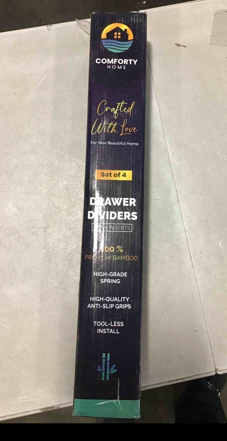 Crafted With Love Premium Bamboo Drawer Divider: Expandable, 16.5-21.5" 4PK
