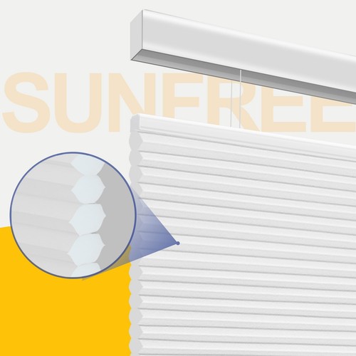 SUNFREE Top Down Bottom Up Cellular Blinds,Cellular Shades Blackout, Honeycom... - Picture 2 of 9