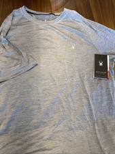Spyder Shirt Mens SZ XL Heather Gray Swim Rash Guard Shirt UPF 30 Surf Hiking