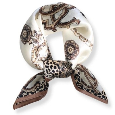 Silk Neck Scarf for Women 21''x21'' - 100% Mulberry Square Scarf, Soft & Lightw...