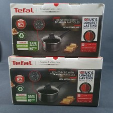 NEW Tefal Titanium Excellence 18cm Saucepan & 16cm Saucepan with Lids