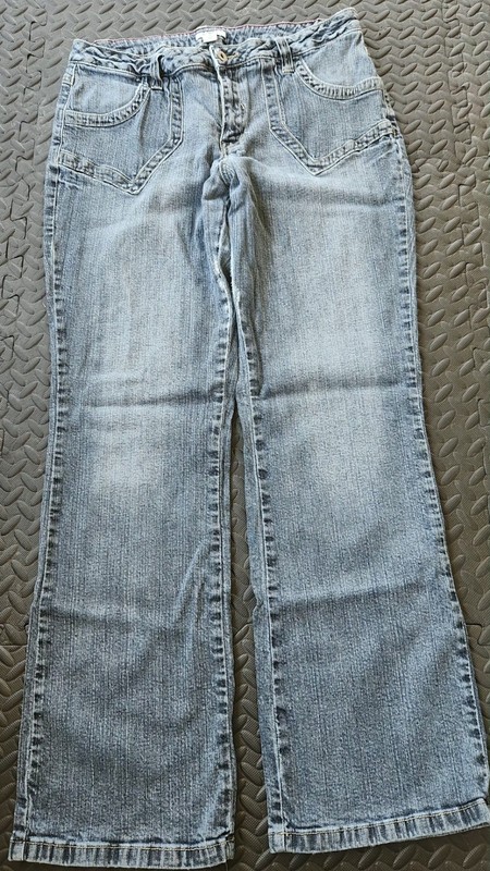 Y2K VTG Catos Designer Pocket Medium Wash Bootcut Jeans Size 14 