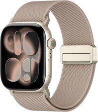 Nylon Stretchy Sport Loop Strap Compatible with Apple Watch 40mm 44mm Magnetic C