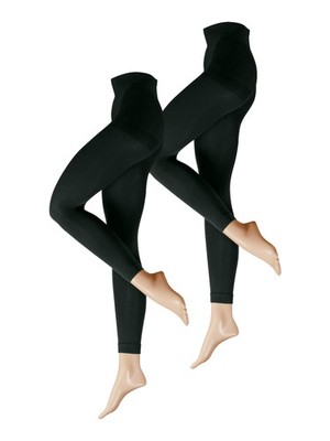 Nur Die 2er Pack Damen Leggings Stretchhose Sportleggings In 3D-Optik