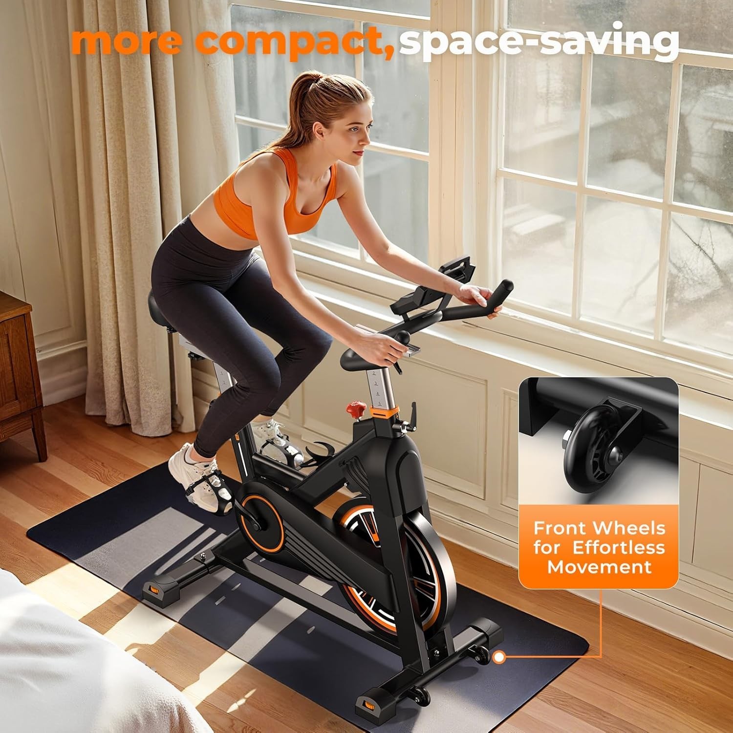 YOSUDA PRO Magnetic Exercise Bike 010C 40lb Flywheel Silent Belt Drive Home Gym