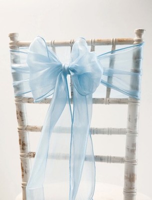 STUHLHUSSE SCHLEIFE SCHÄRPE KAPUZE TISCHLÄUFER HOCHZEIT EVENT DEKO SEIDE ORGANZA STOFF