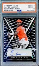 2023 Leaf Exotic Zebra AUTO Elly de la Cruz Reds RC #BAEC1 PSA 10 Gem Mint 2/9