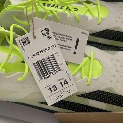トップモデル元値27500円スパイクFG CRAZYFAST27cm Size 13 - New Adidas X CRAZYFAST+FG Cloud Wht/Core Blk/Lemon