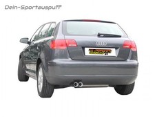 Ragazzon Komplettanlage Audi A3 Sportback 8P 1.9TDI 2.0TDI 2x80mm gerollt