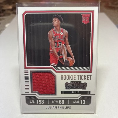 2023-24 Panini Contenders Julian Phillips  Rookie Ticket Patch- Bulls RC RTS-PHL